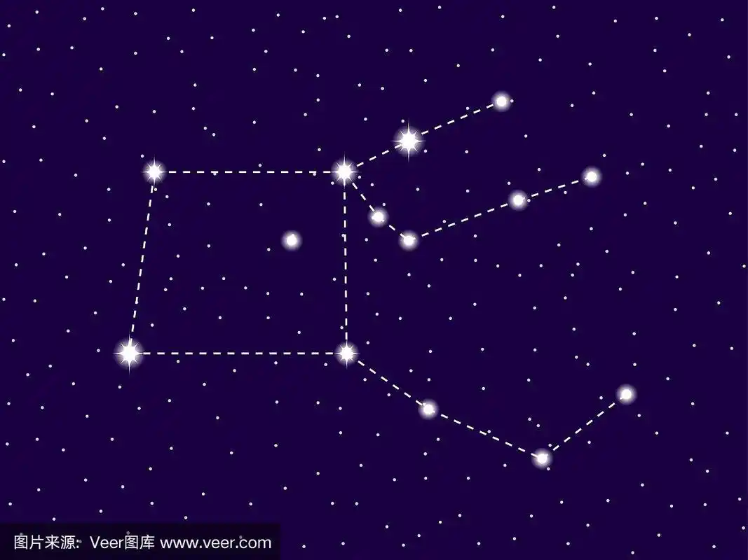 飞马星座.布满星星的夜空.星团和星系.外太空.矢量图
