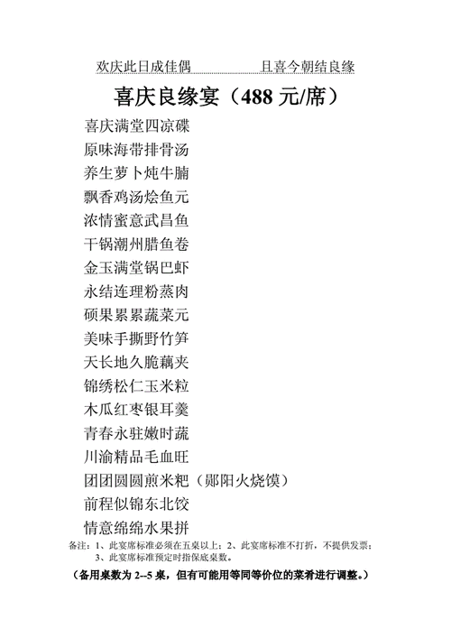 婚宴酒席菜谱doc10页