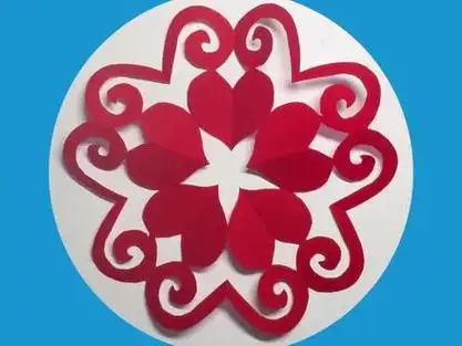 创作灵感 最简单#剪纸 用数字6～让你3秒钟～学会剪《爱心窗花》!