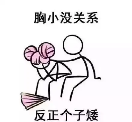 胸小没关系,反正个子矮