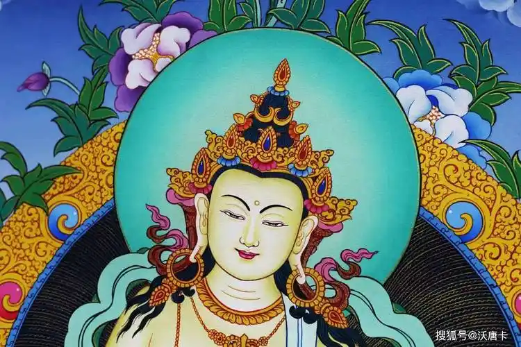 大势至菩萨的智慧_力量_唐卡_保护