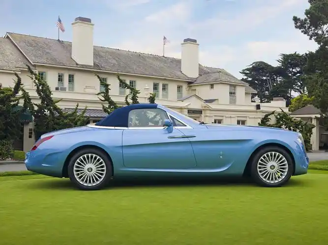 劳斯莱斯,2008 rolls-royce hyperion,天蓝色,侧视图,奢华,汽车,照片