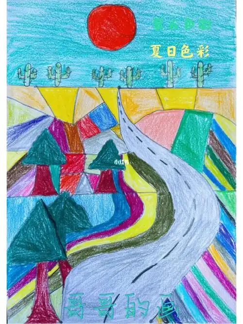 疫情宅家,哥哥的画,大卫霍克尼风,夏天色彩