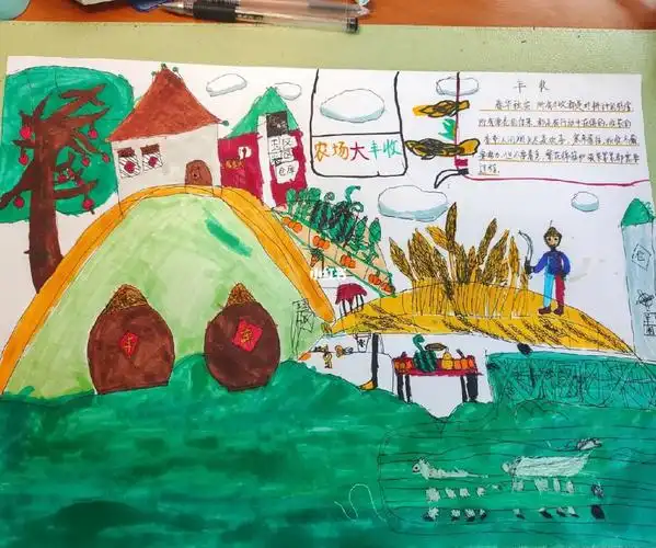 农场大丰收手抄报