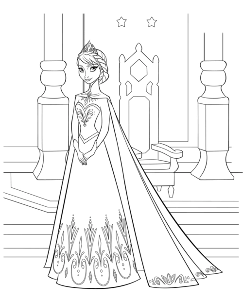 冰雪奇缘儿童涂色画 幼儿 女孩最爱