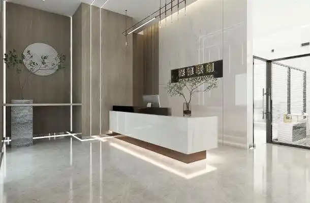 现代公司大厅前台,形象墙,背景墙,服务台,接待台,端景台,玻璃隔断