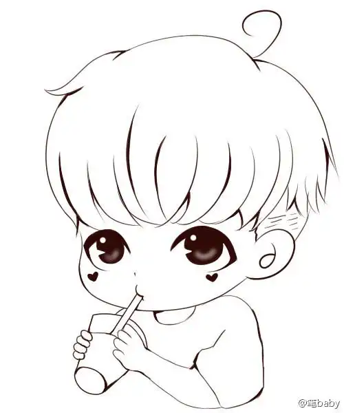 求exo简笔画 (萌一点)