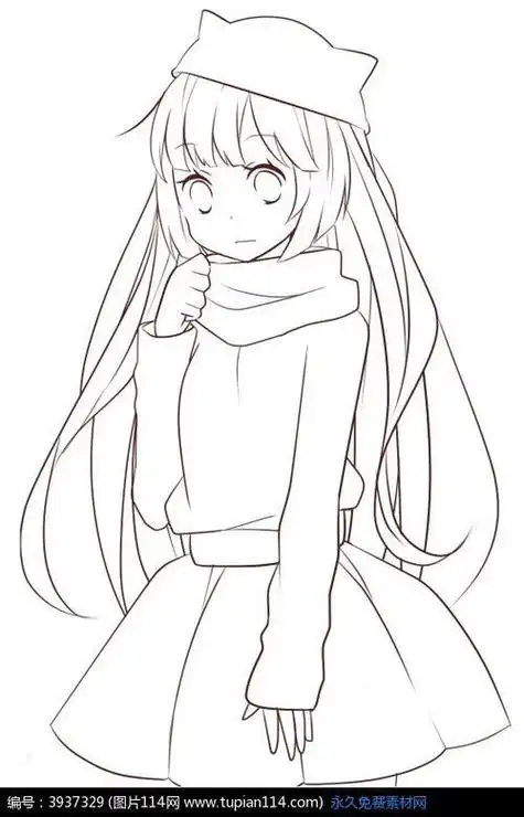 漫画少女卡通人物图片动漫人物图片卡通人物简笔画