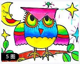 活力校园简笔画水彩画