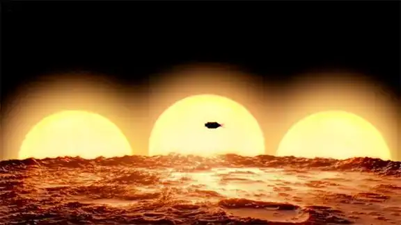 超怪行星,三体星系,每天经历三次日出日落