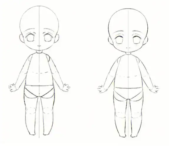 临摹一下人体比例