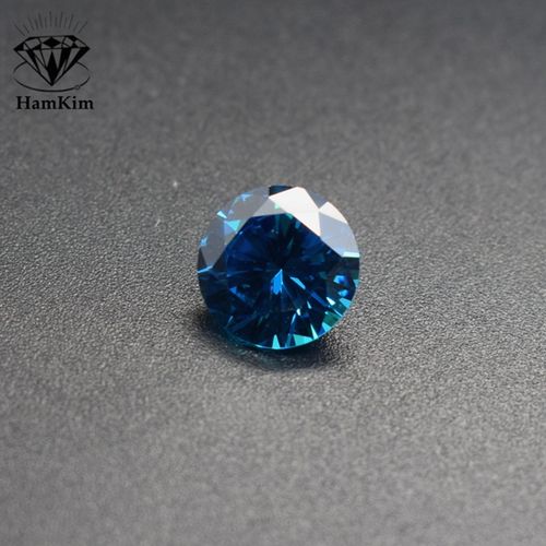 深海蓝宝石圆形托帕石3-15mm蓝锆石裸石diy戒指耳钉吊坠镶嵌主石