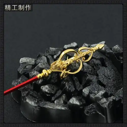 西游记周边唐僧禅杖金箍棒沙僧月牙铲新年礼盒装金属武器模型手办