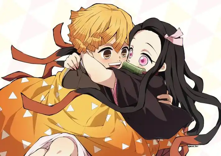 动漫壁纸  #鬼灭之刃  #灶门祢豆子  #我妻善逸  #鬼灭之刃我妻善逸