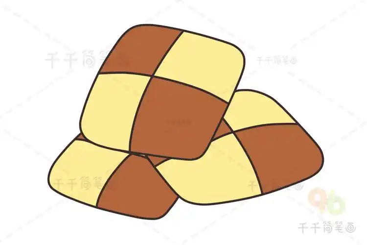 曲奇饼干简笔画教程