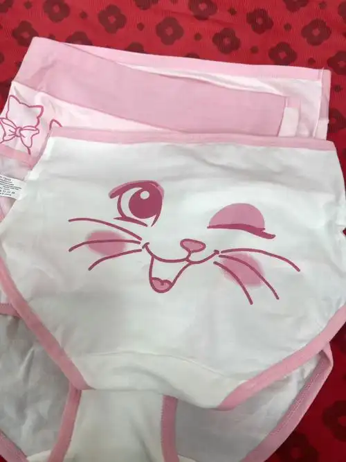 女童高腰内裤儿童三角全棉100%纯棉短裤头不夹pp女孩小学生中大童