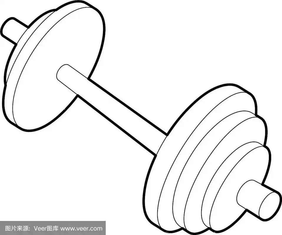 杠铃图标轮廓样式