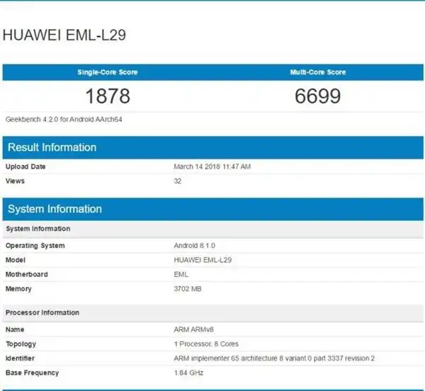 华为p20lite公开亮相异形全面屏加持