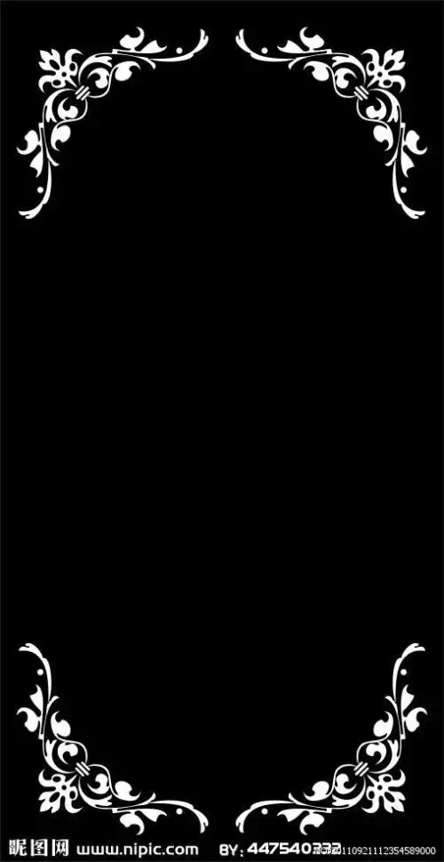 14992000 竖版 竖屏简笔画 手绘 线稿 8001039 竖版 竖屏黑色背景边框