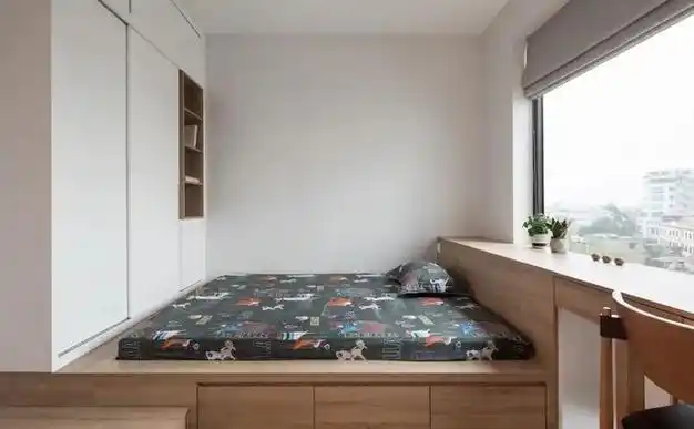 卧室小打榻榻米更显局促,参考地台床的5种样式,用着一点都不差(卧室打