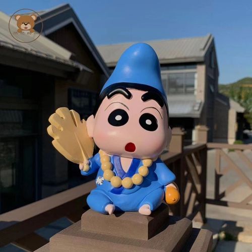 济公蜡笔小新 小佛 佛祖 潮玩卡通公仔创意手办 车载桌面摆件礼物