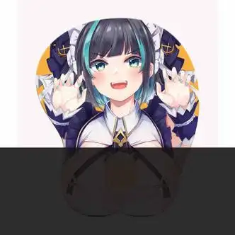 西克里鼠标垫动漫3d胸 二次元美女3d胸立体鼠标垫定制碧蓝航线原神