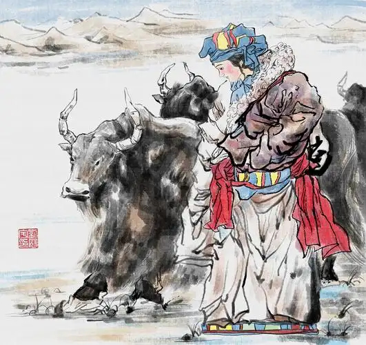 临摹毕建勋先生的画作,用电脑绘画的方式模拟水墨画的效果,技术与艺术