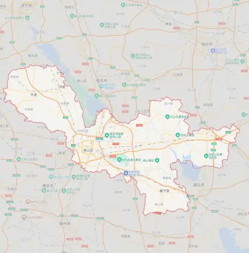 地理百科 区县市地图轮廓.徐州市,简称"徐",古称彭城,江苏 - 抖音