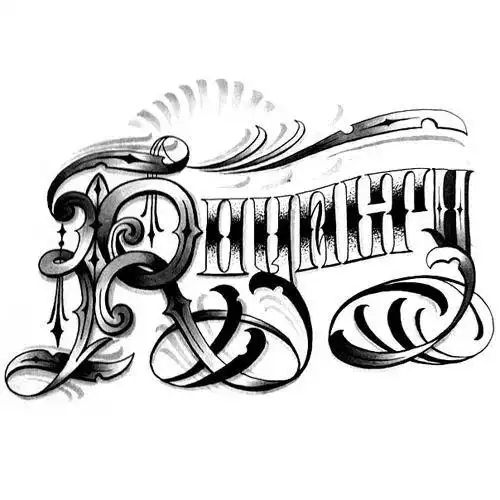 英文花体字手稿