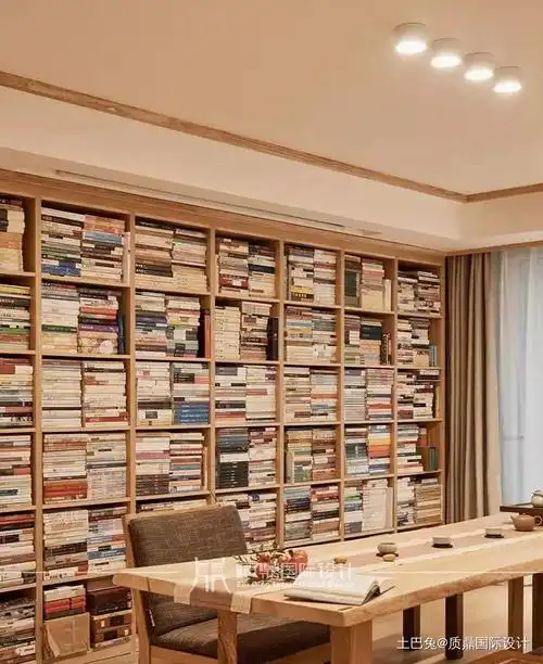 客厅没有沙发满屋是书架教授的家客厅现代简约客厅设计图片赏析