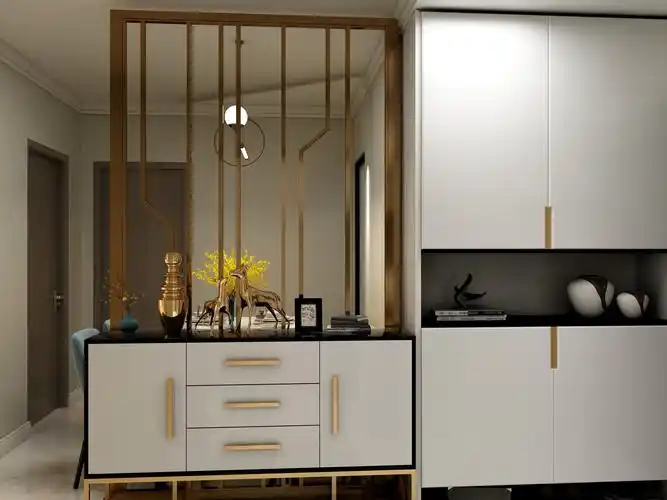 图片欣赏-北欧风格进门玄关隔断柜装修效果图-齐装网室内装修效果图