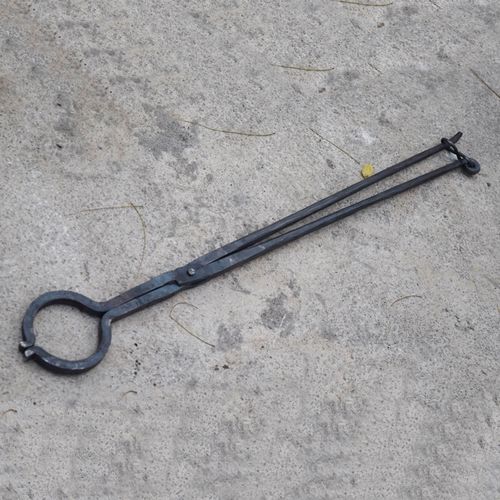 带锁抓狗铁夹子锻打加粗圆口钳捕捉流浪犬土狗钳救治安防工具定制