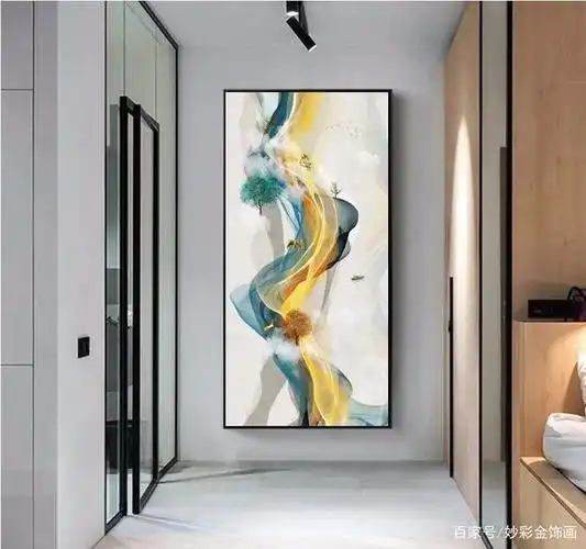 妙彩金饰画:妙彩玄关画玄关金丝福禄效果演示