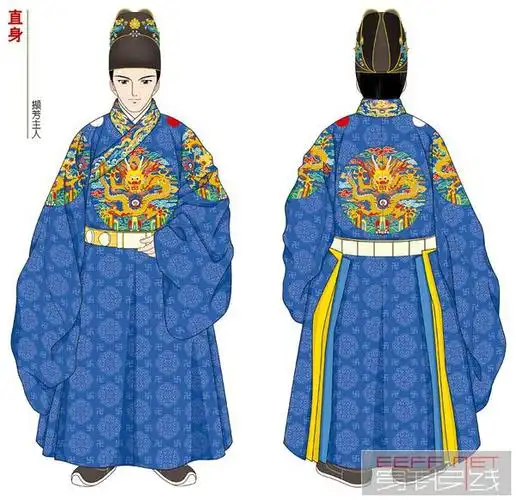 手绘明代皇帝礼服(冕)