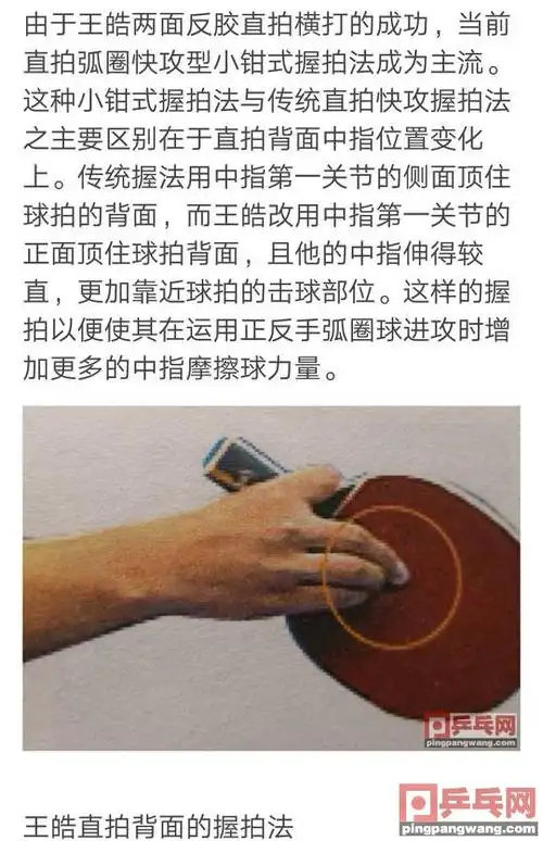 直拍握拍法【乒乓网】