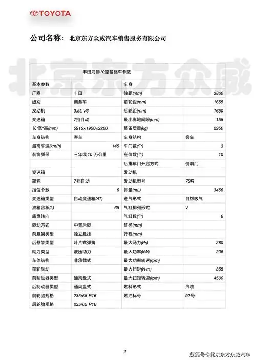 进口丰田海狮专营中心-北京东方众威房车卫生间版6座,豪华vip:7座8座9