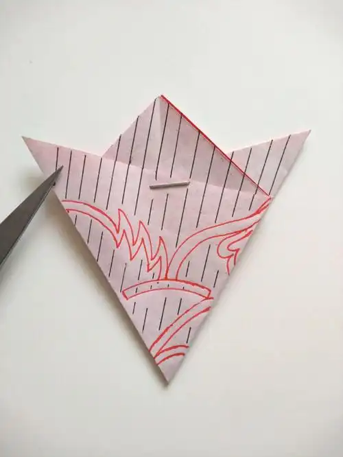 三角折剪纸窗花儿童手工剪纸原创教程