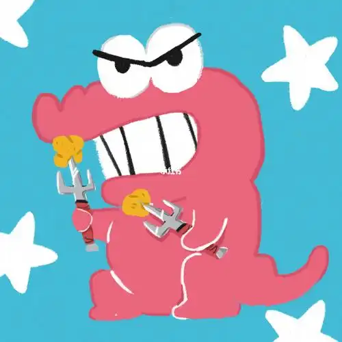 蜡笔小新粉色小恐龙潮流艺术头像