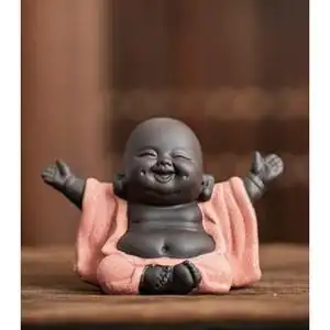 小弥勒佛摆件可爱陶瓷图片