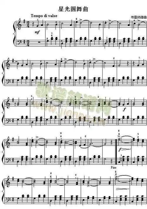 星光圆舞曲(布雷纳德)简谱_星光圆舞曲(布雷纳德)精选简谱曲谱_精选