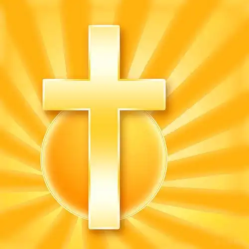 神圣_十字架_基督教_发光_光线_金色_太阳_高清图片_全景视觉