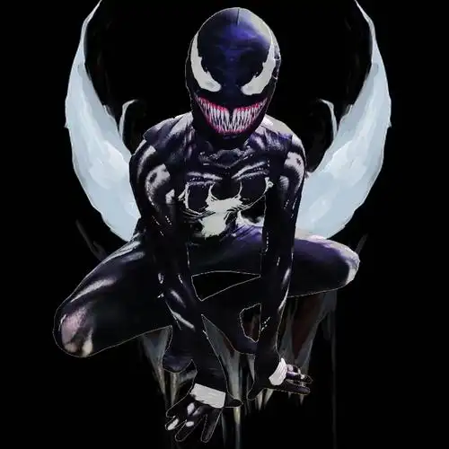 抖音同款venom毒液cos衣服装成人儿童黑色蜘蛛侠紧身衣漫威共生体