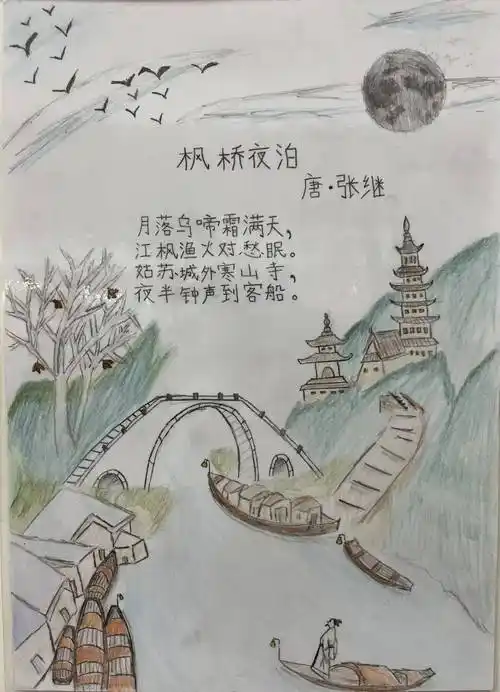 法国华侨华人会学生诗配画作品展暑期中文班(网课)招生对象初级班6-8