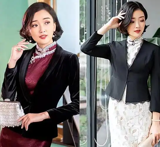 旗袍,搭配这3件外套,气质端庄优雅|披肩|大衣|高领|西服|长款羽绒服