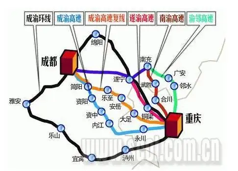 成渝高速路线经过,是否经过江安