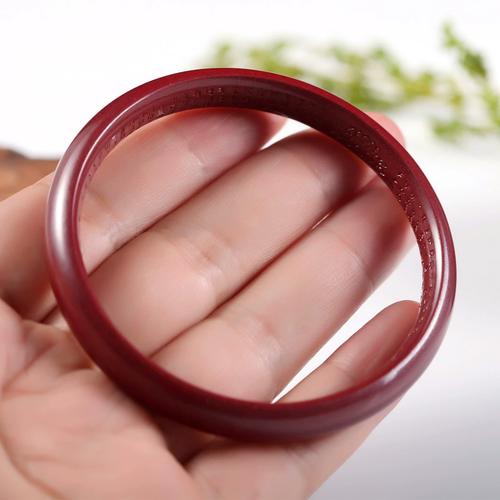 辰砂内心经手镯朱砂手镯压制辰砂手镯本命年朱砂红