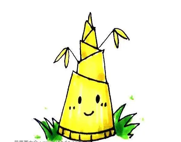 可爱的卡通竹笋简笔画教程简笔画大全