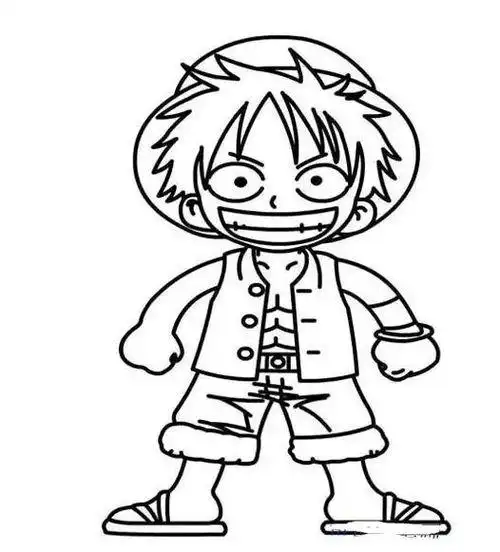 海贼王简笔画路飞海贼王简笔画路飞全身