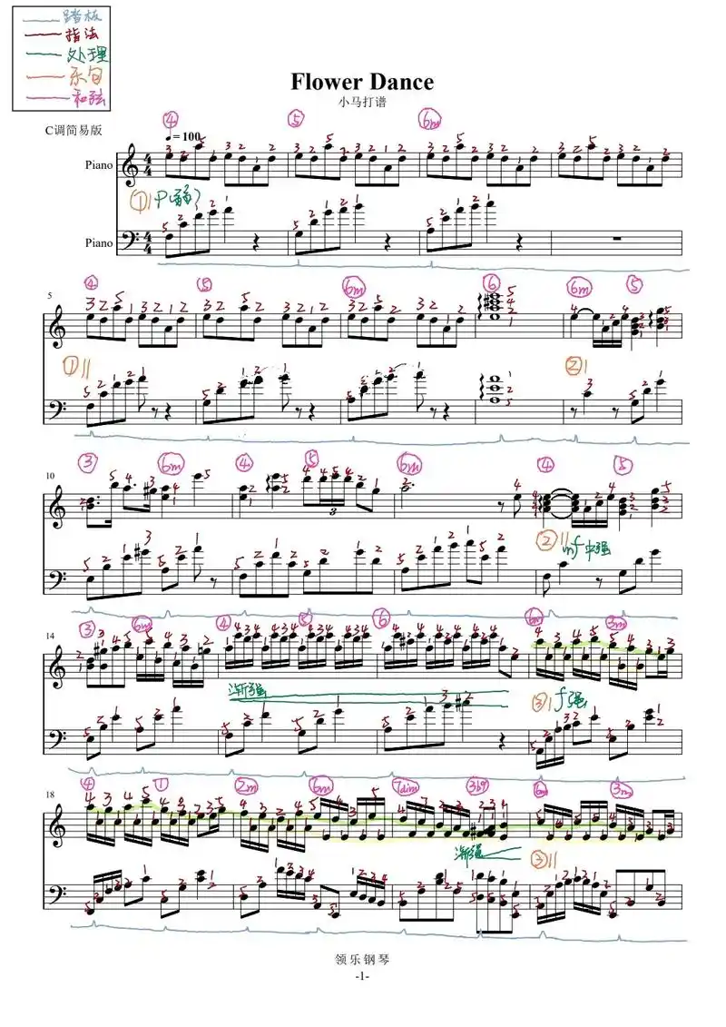 钢琴.要谱子的自取#钢琴谱分享 #花之舞 #花之舞钢琴 #f - 抖音