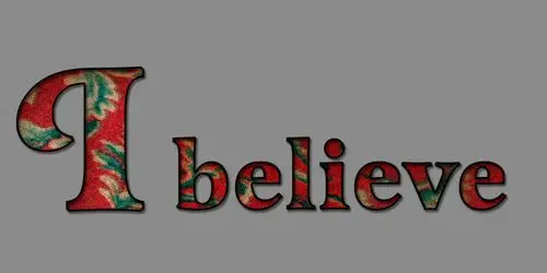i believe艺术字